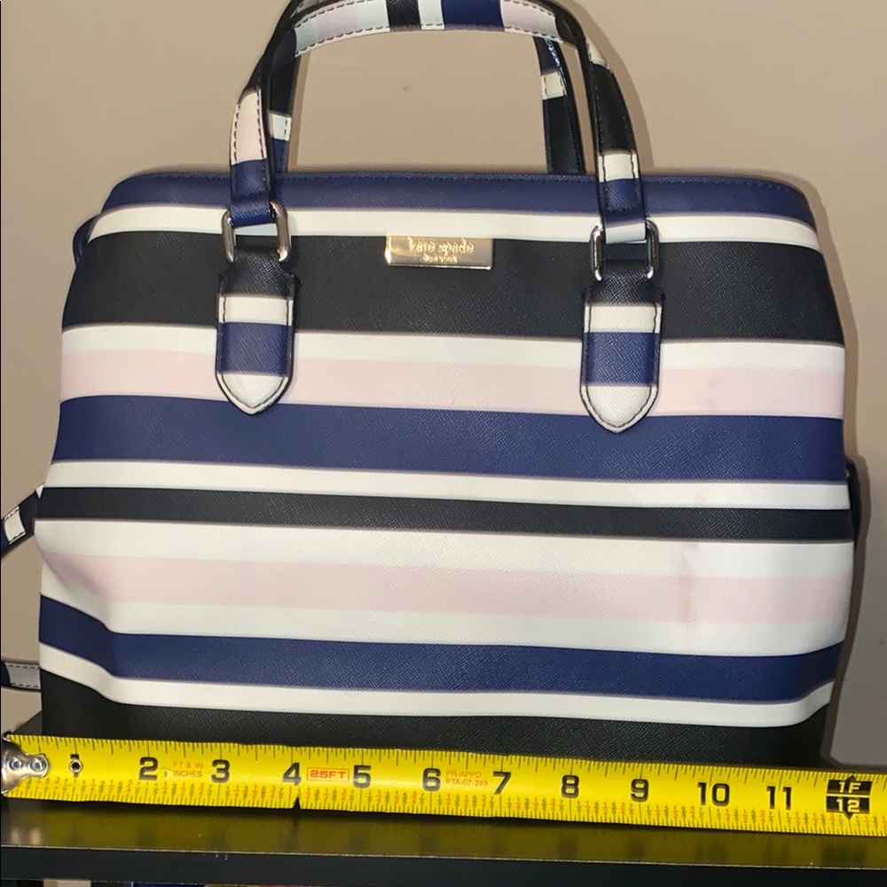 Kate Spade Black and Blue Striped Women's Bag GUC - Picture 8 of 8
